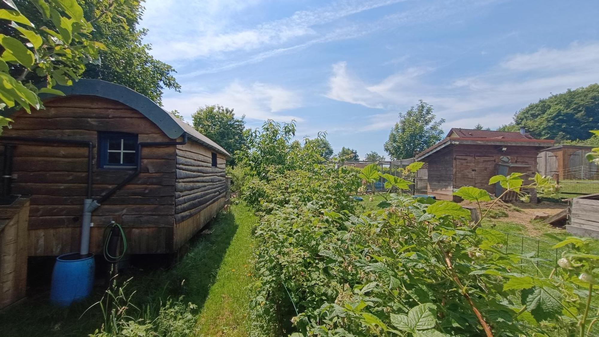 La Roulotte Tiny House Du Mond'Ideal Leval  Eksteriør bilde