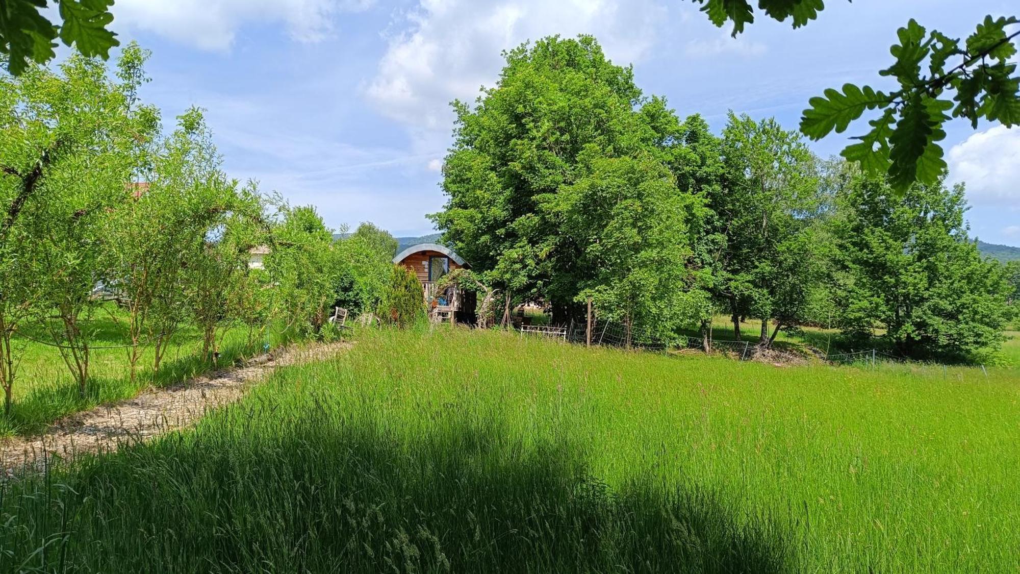 La Roulotte Tiny House Du Mond'Ideal Leval  Eksteriør bilde